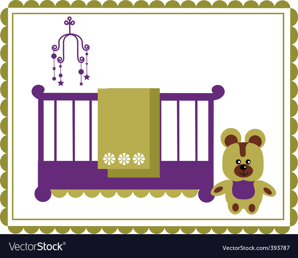 Download Baby crib Royalty Free Vector Image - VectorStock