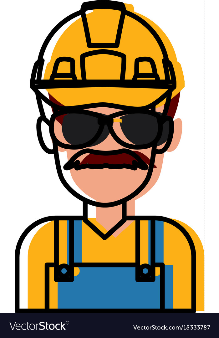 Construction worker cartoon