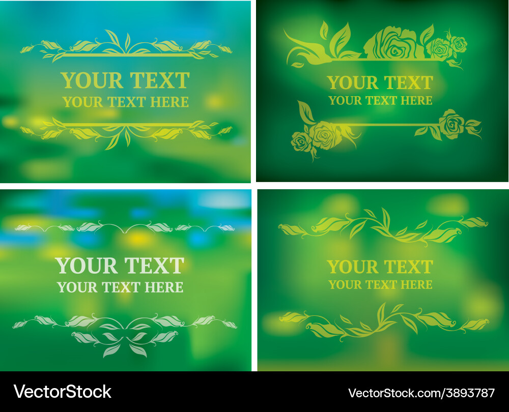 Floral back frame 1 2 Royalty Free Vector Image