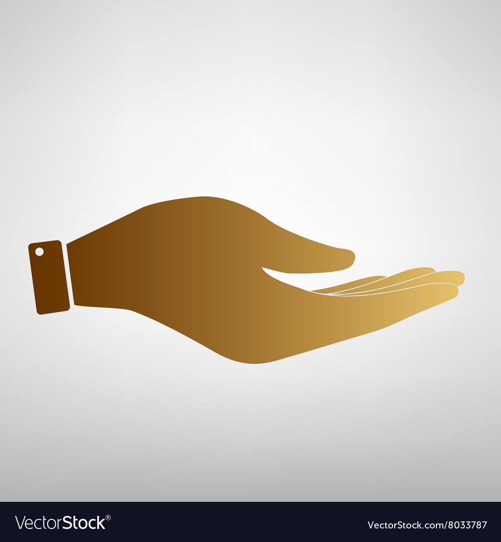 Hand sign flat style icon Royalty Free Vector Image