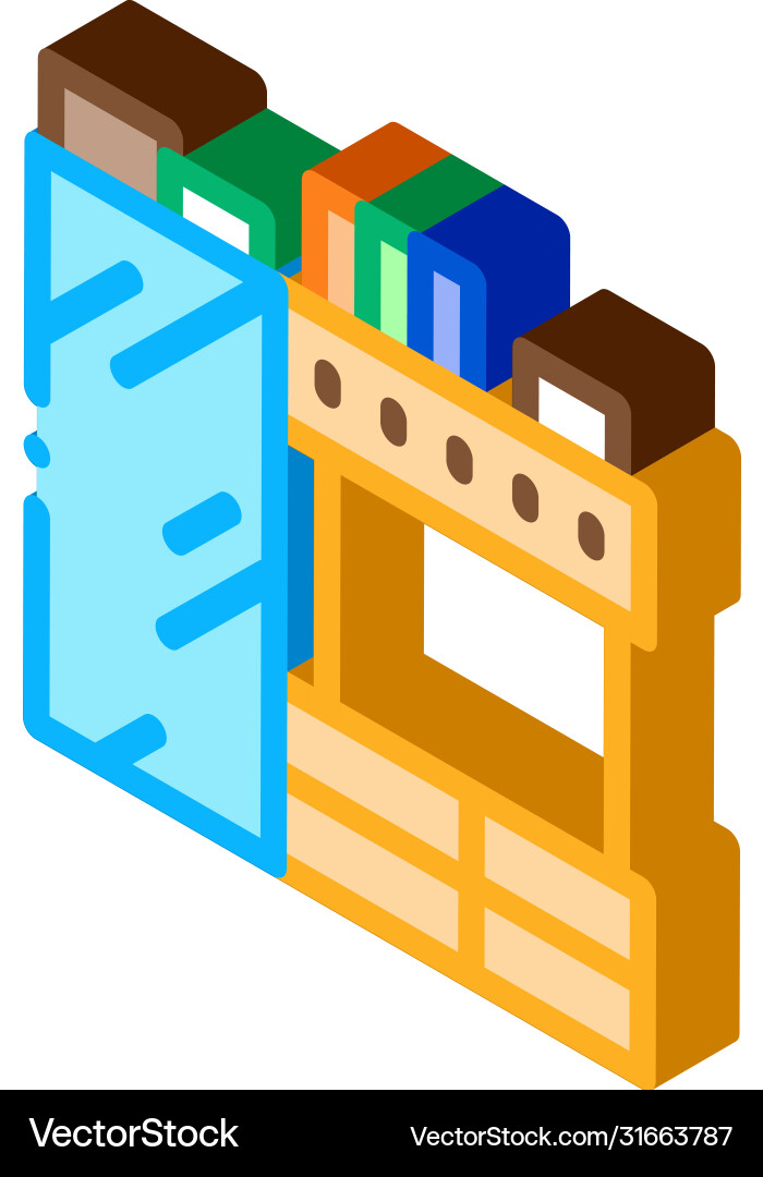 Kitchen isometric icon Royalty Free Vector Image