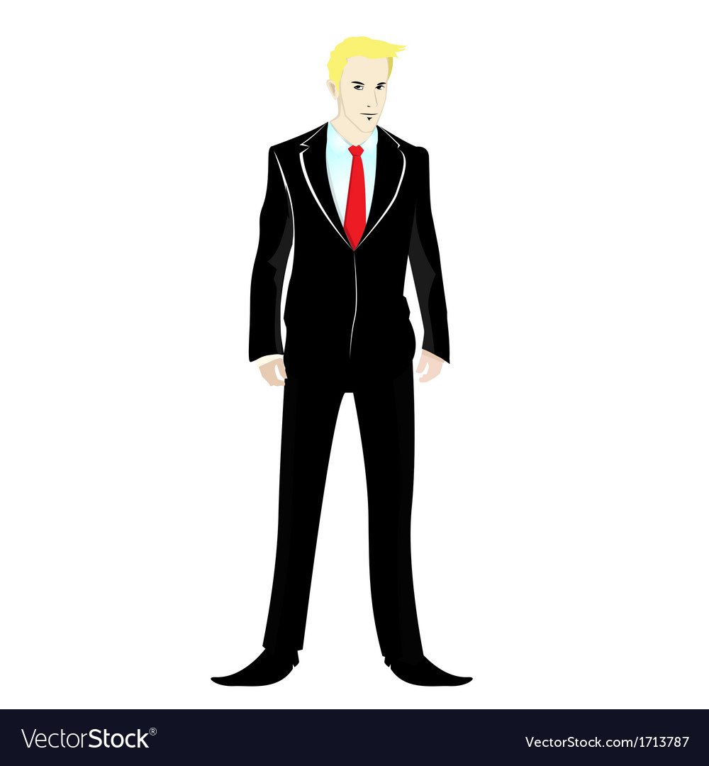 Man in suit Royalty Free Vector Image - VectorStock