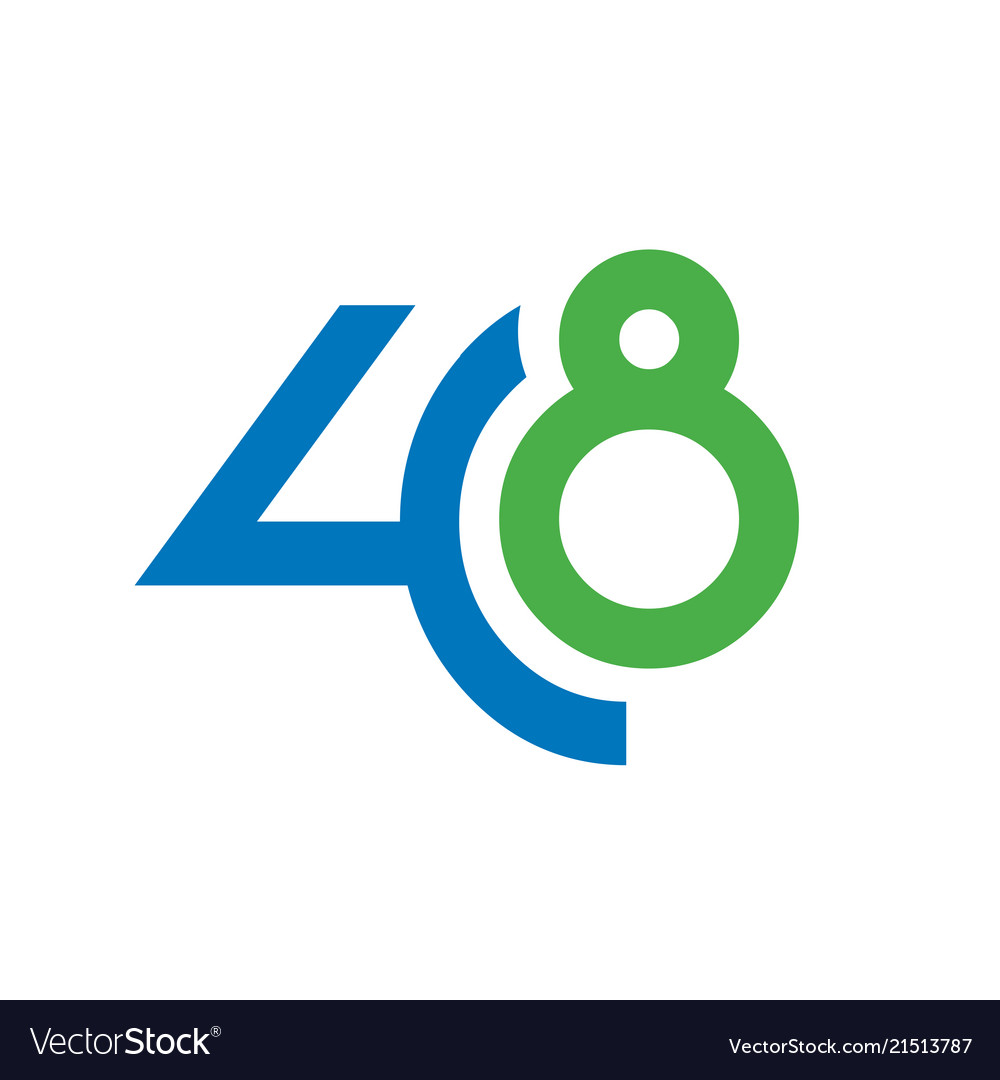 Number 48 Royalty Free Vector Image - VectorStock