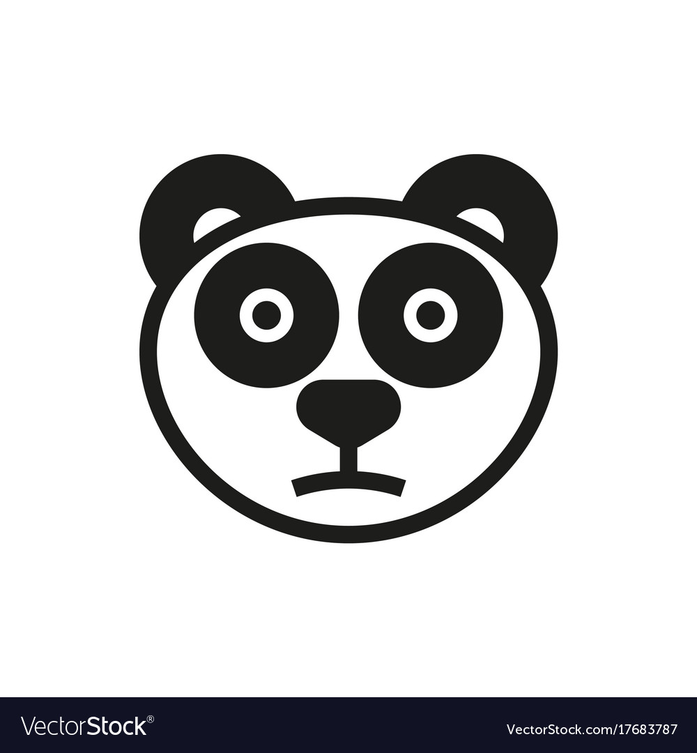 Panda icon on white background