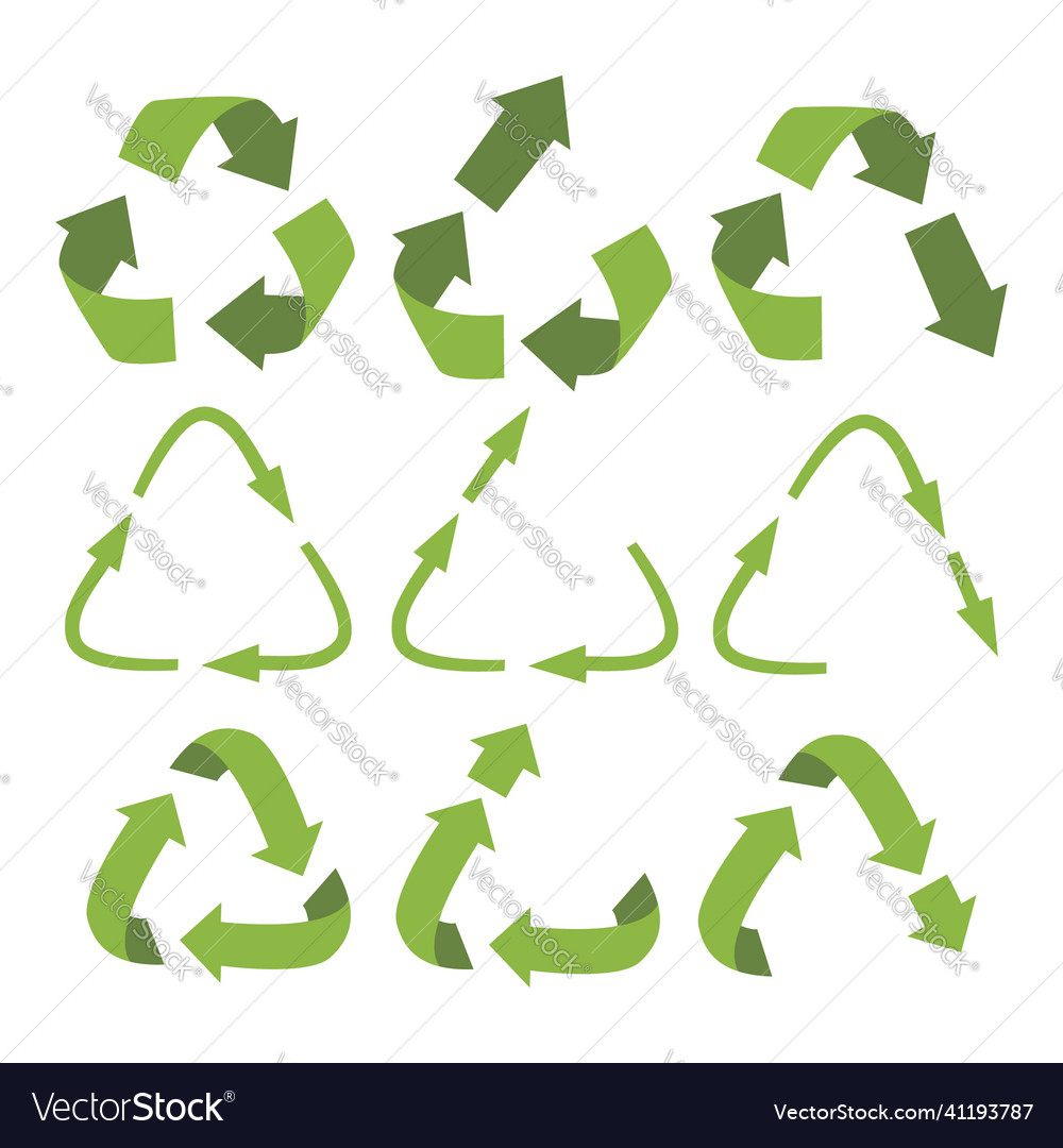 Recycling upcycling and downcycling signs Vector Image