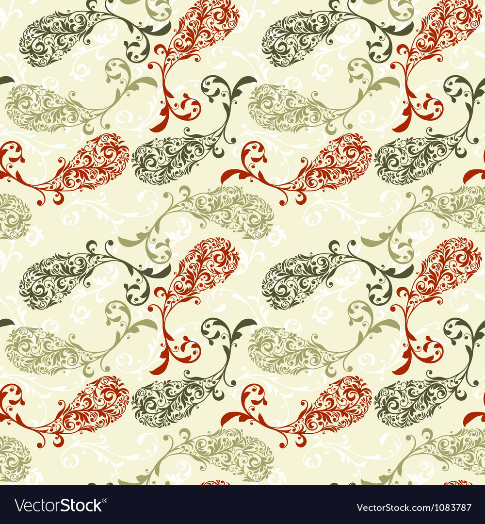 Seamless Paisley Royalty Free Vector Image Vectorstock