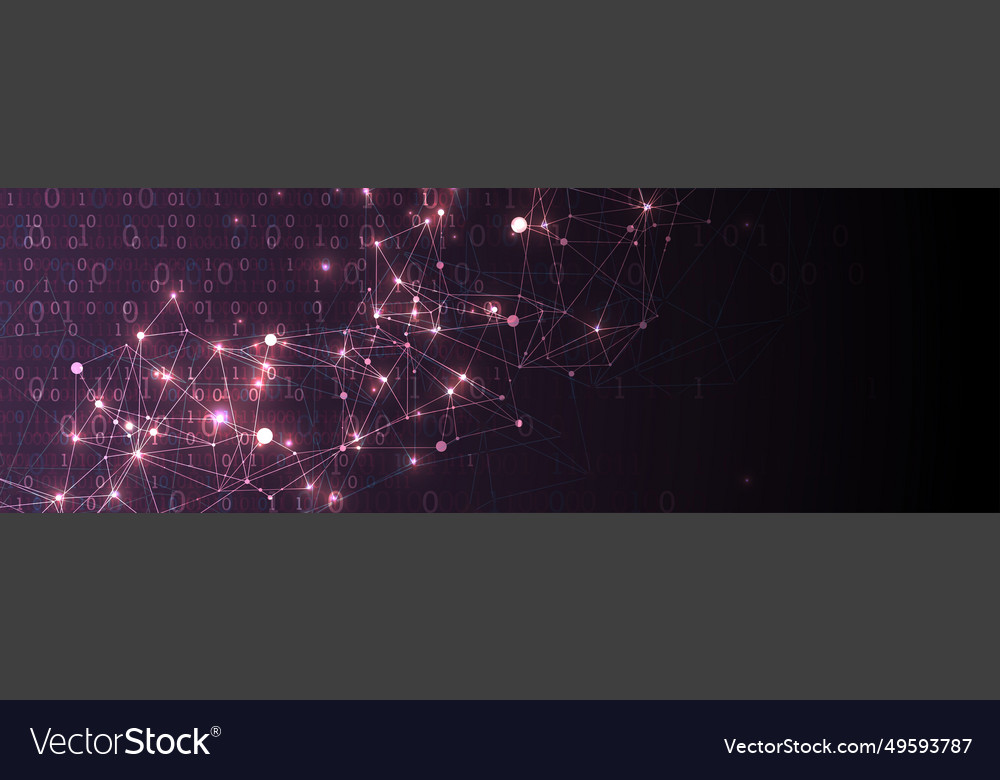 Technology background big data concept binary Vector Image