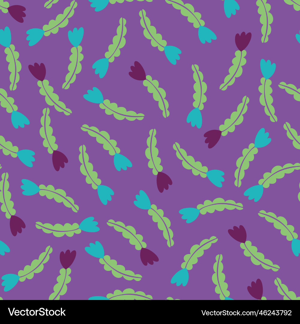 Abstract ditsy flowers seamless pattern Royalty Free Vector