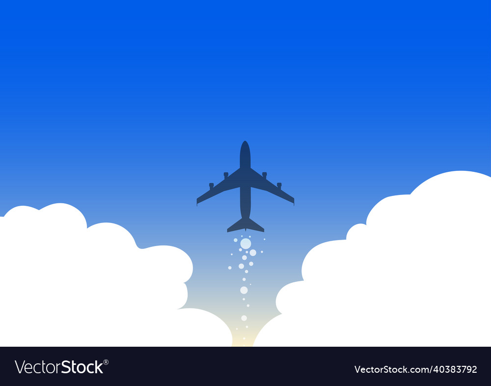 Airplane launching fast straight up to the skies Vector Image