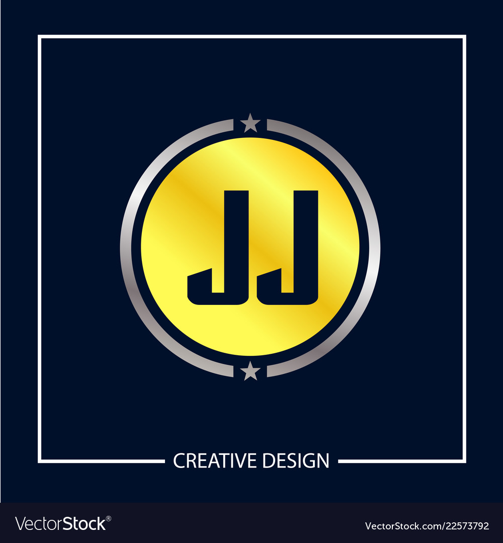 Initial letter jj logo template design Royalty Free Vector