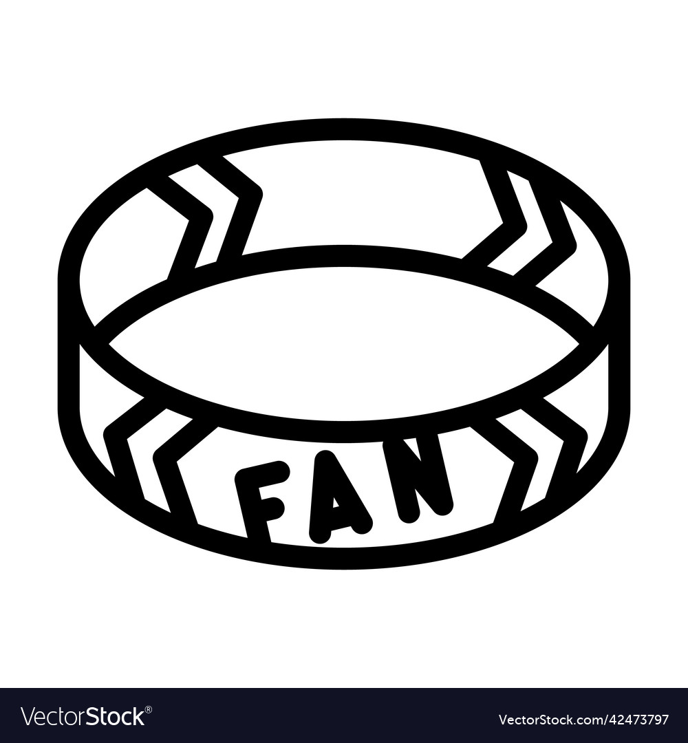 Bracelet fan line icon