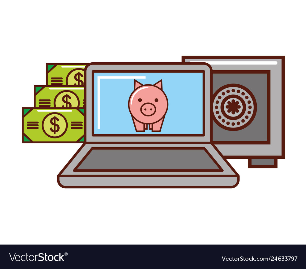 Business Money Laptop Piggy Bank Safe Box Business Money Laptop Piggy Bank Safe Box