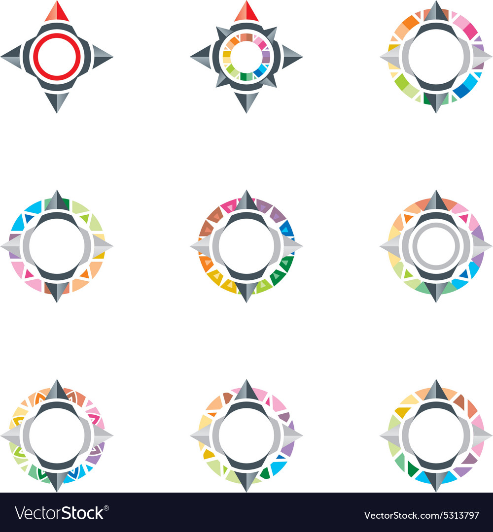 Design icon compass direction place abstract