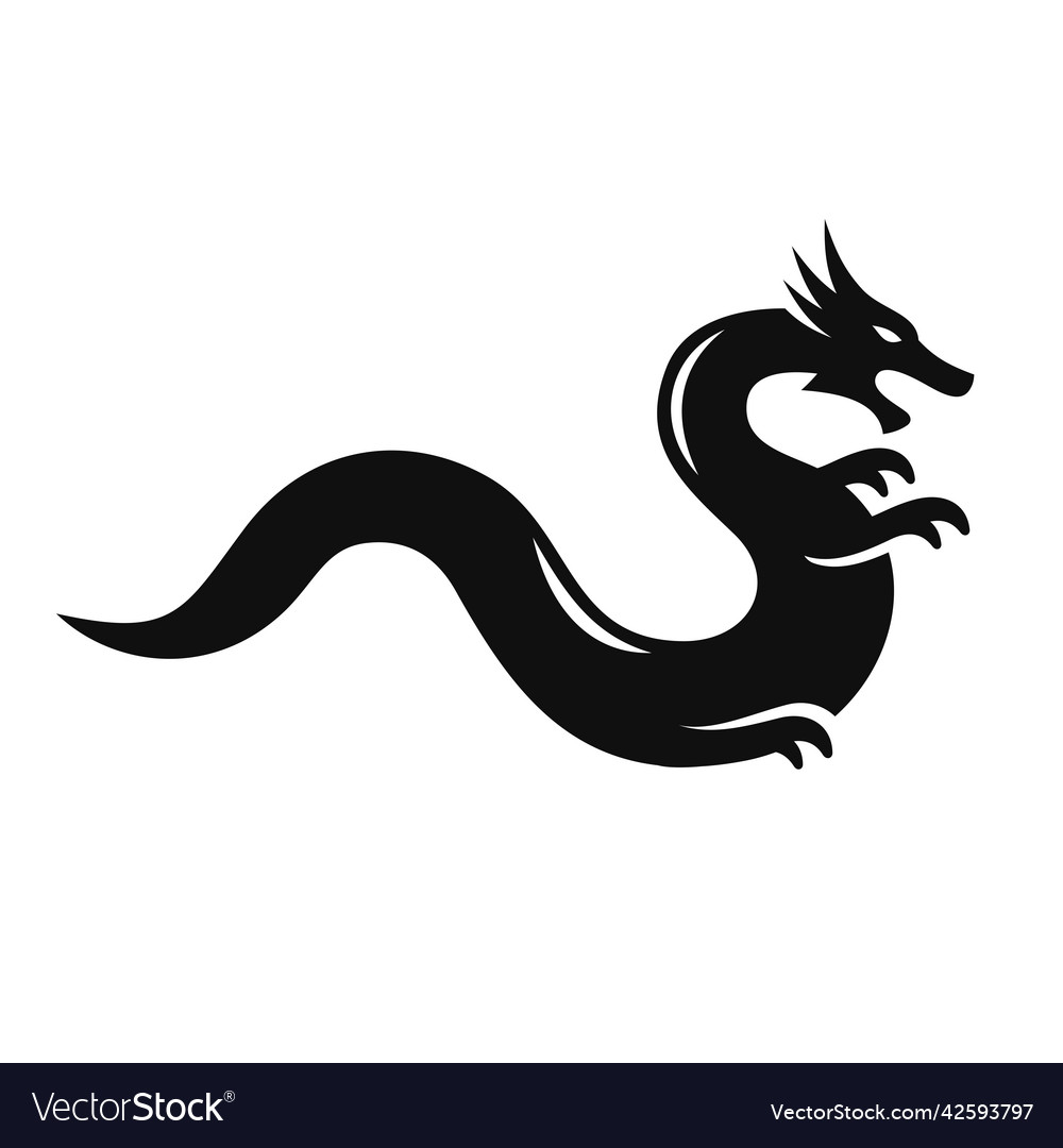 Dragon fantasy icon on white background Royalty Free Vector