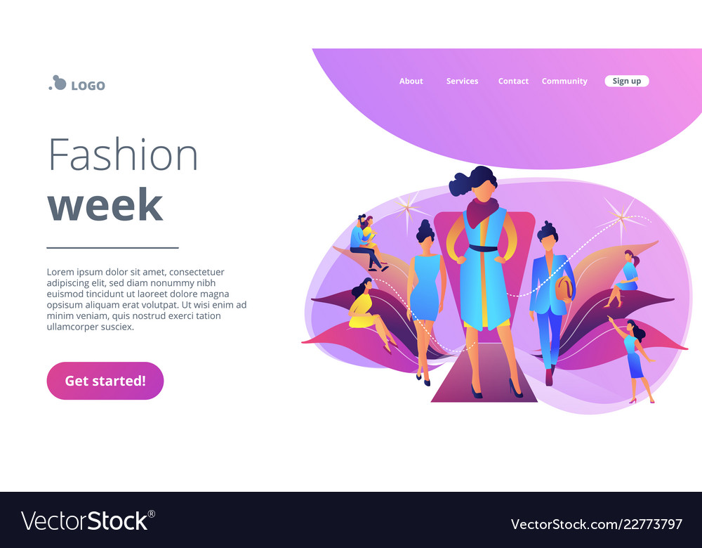 Fashion week concept landing page