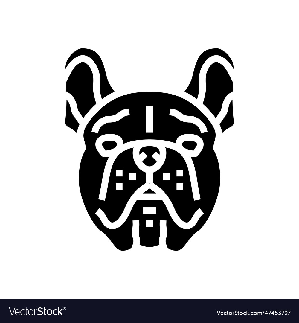 Französisch Bulldogge Hund Welpen Haustier Glyph-Symbol