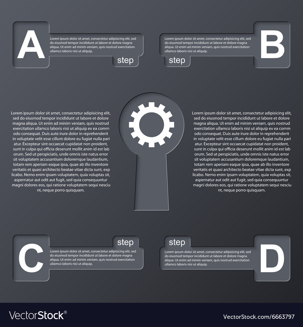 Keys modern infographic design elements