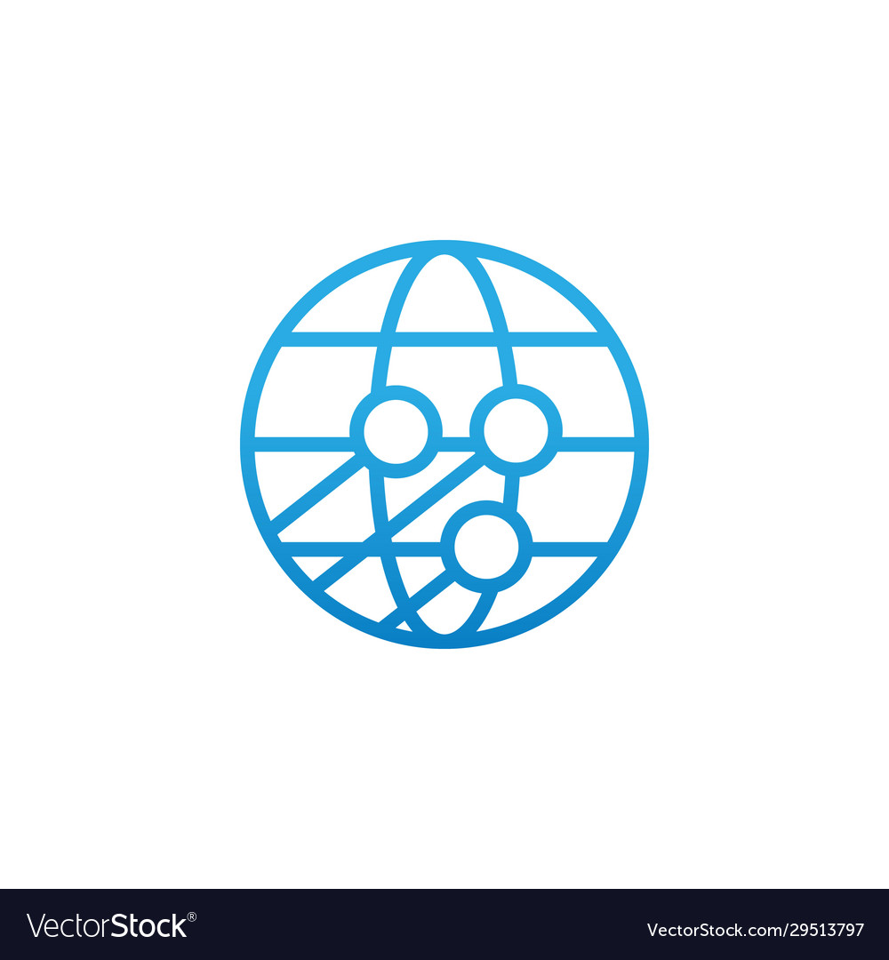 Network icon design flat symbol