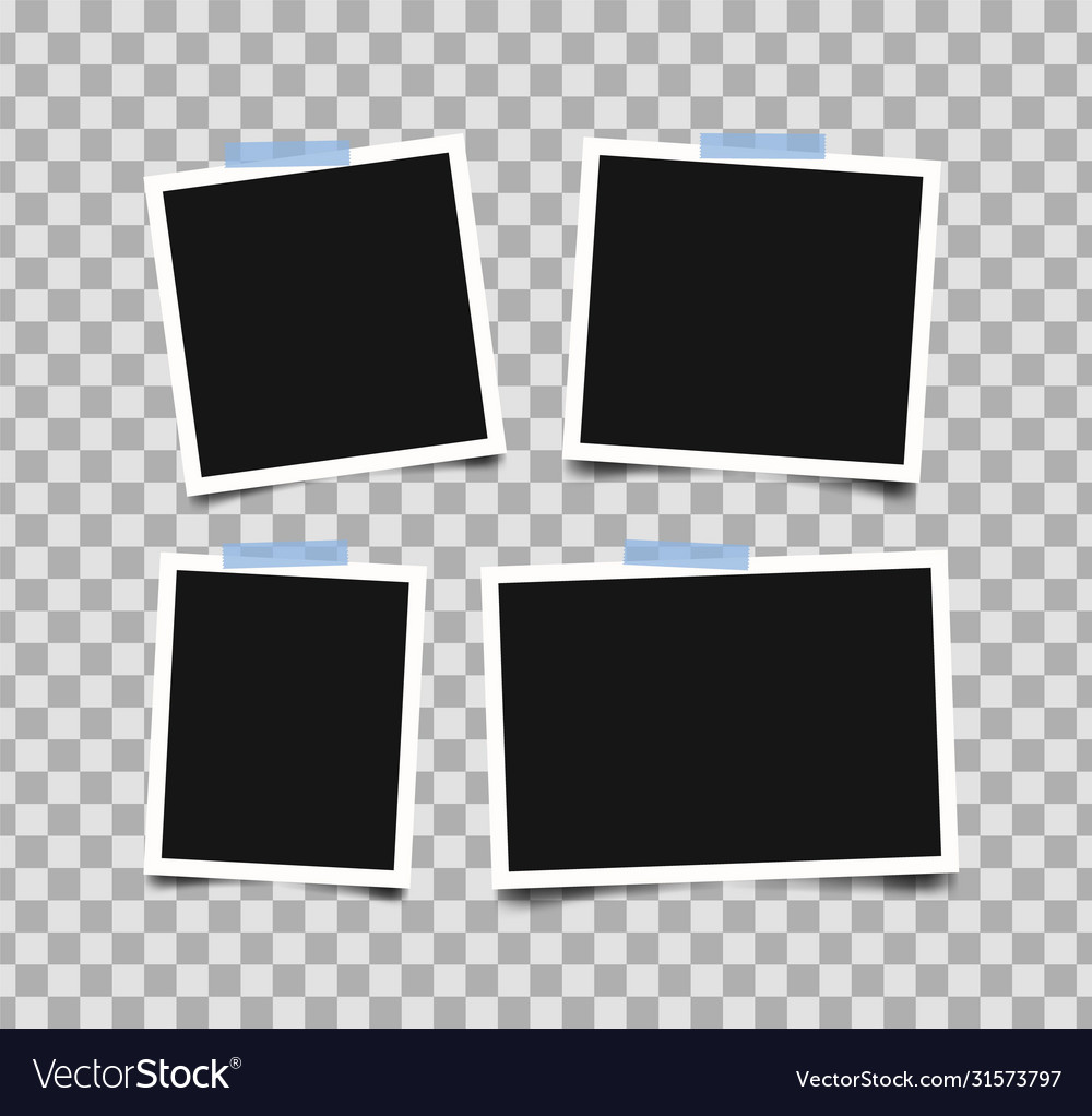 Set empty photo frames Royalty Free Vector Image