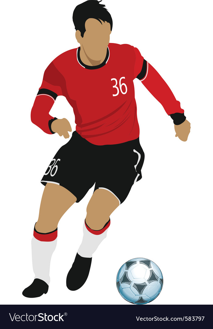 Two soccer players Royalty Free Vector Image - VectorStock