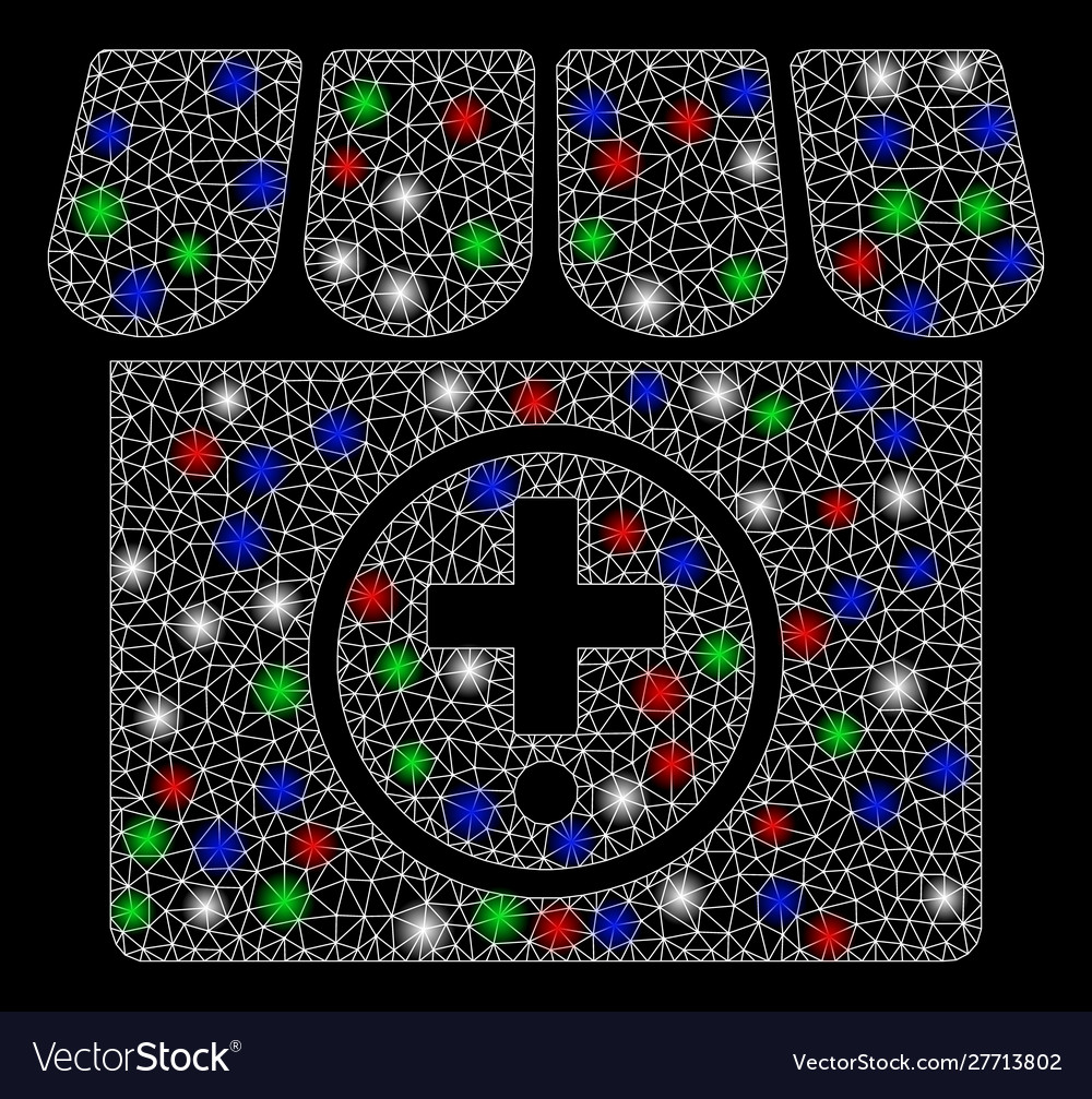 Helles Netz 2d Apotheke mit Flare Spots