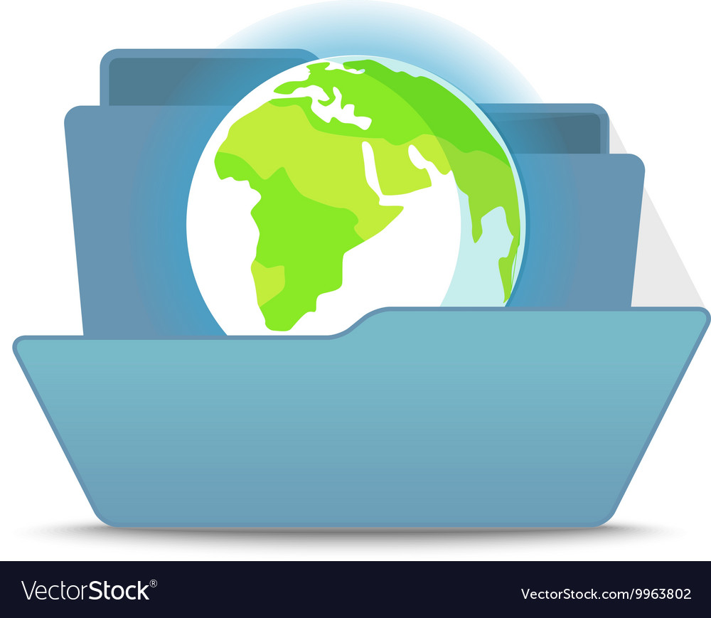 Computer interface folder open isola Royalty Free Vector