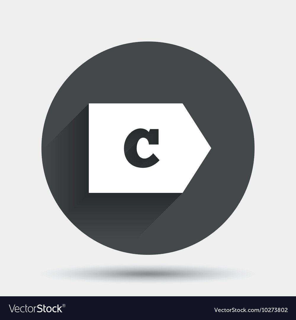 Energy efficiency class c consumption Royalty Free Vector