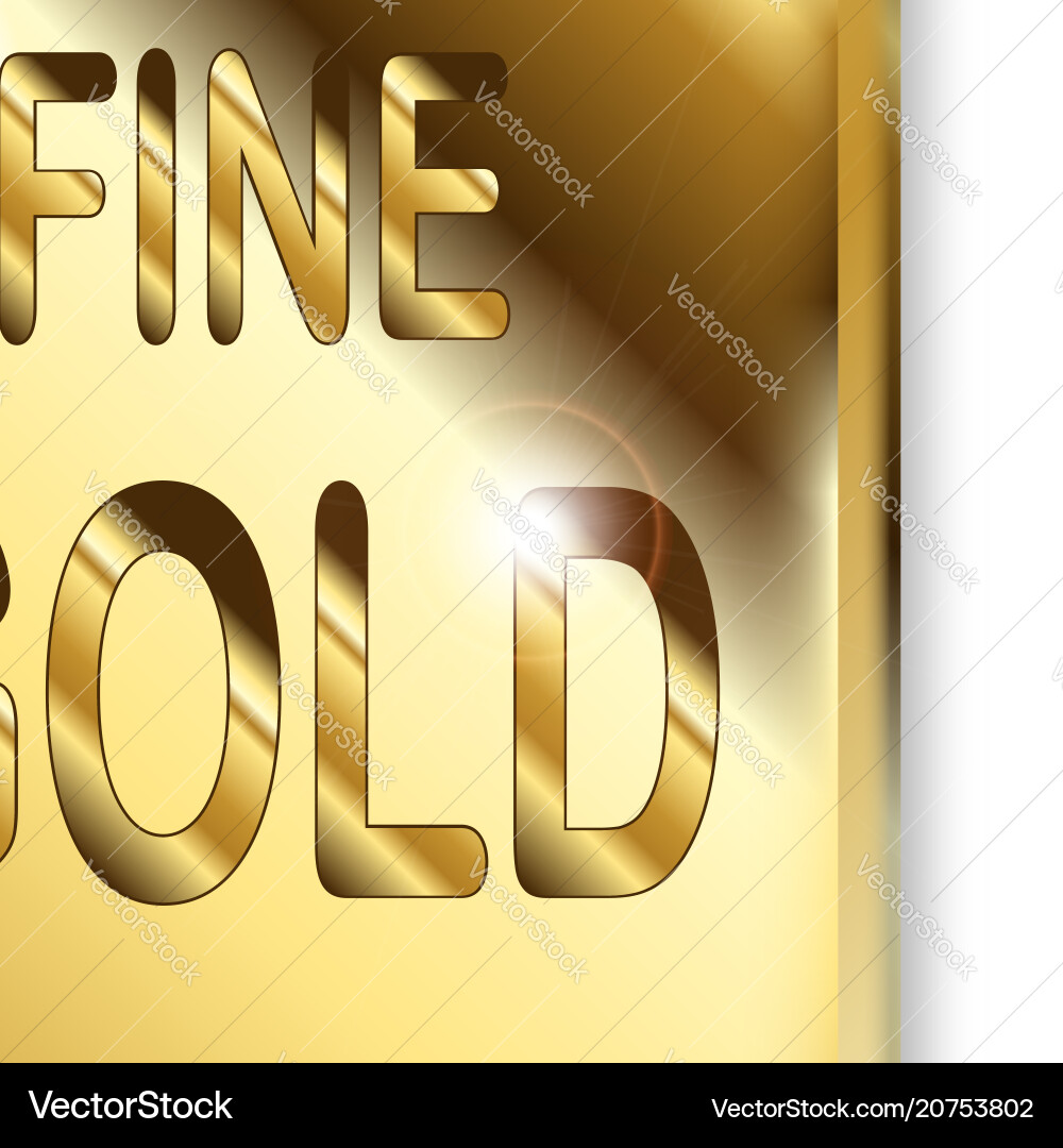 Fine gold ingot Royalty Free Vector Image - VectorStock