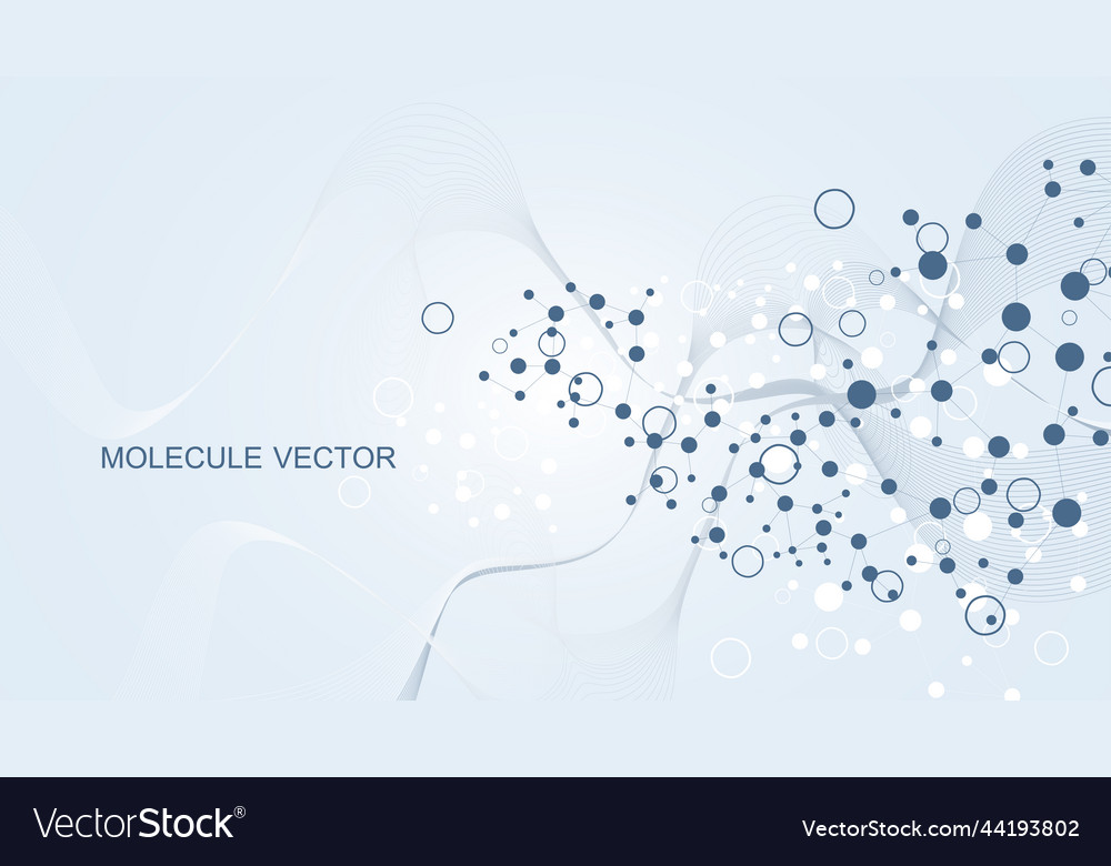 Modern abstract molecules structure for science