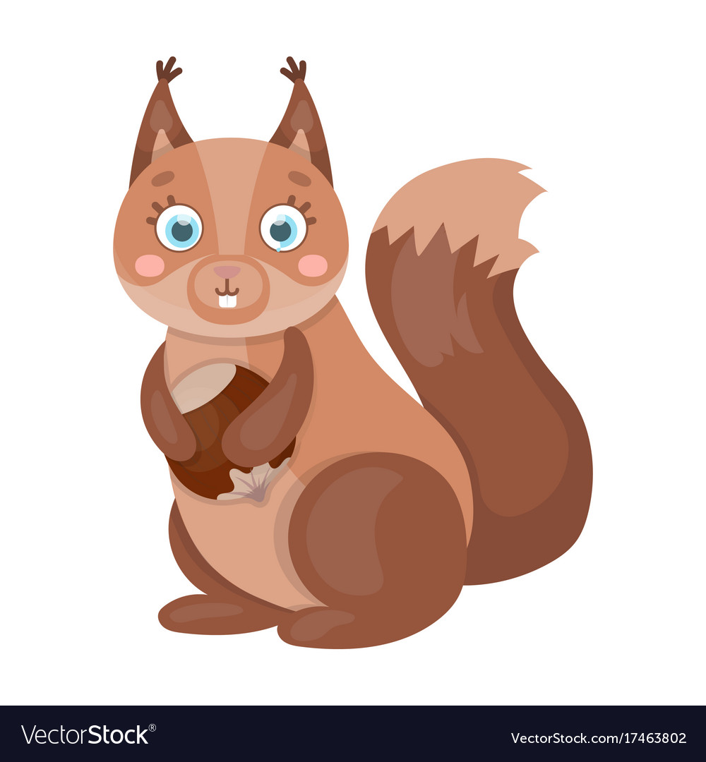 Squirrel single icon in cartoon stylesquirrel Vector Image Squirrel single icon in cartoon stylesquirrel Vector Image