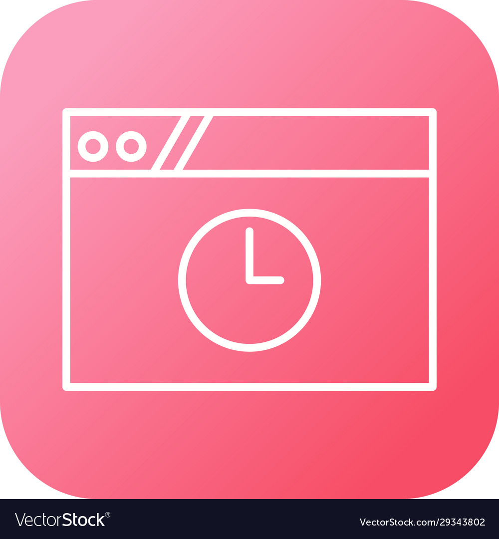 Unique time out line icon