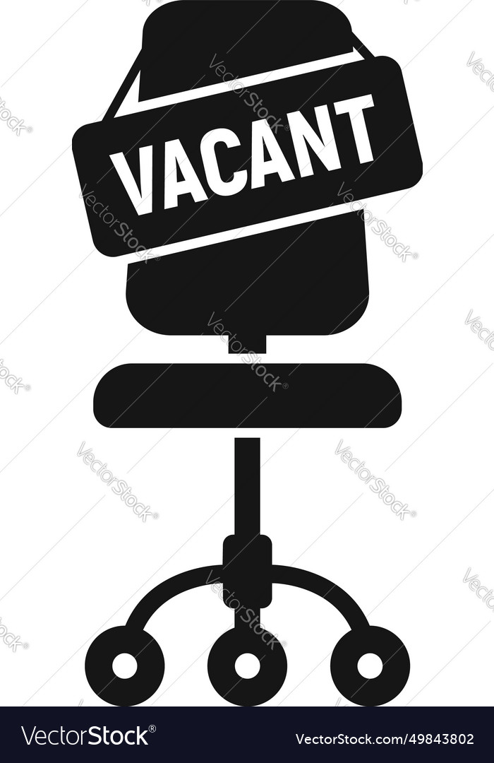 Vacant job chair icon simple career Royalty Free Vector