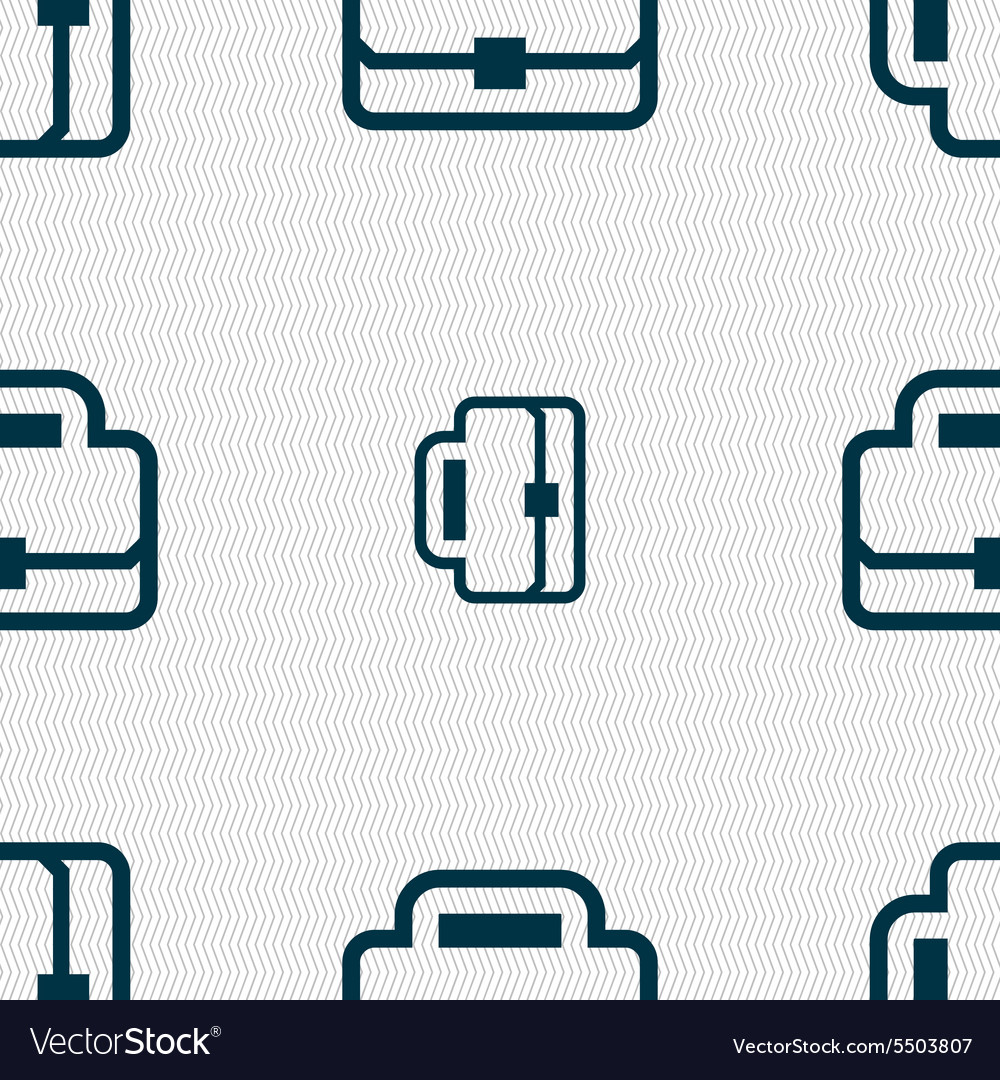 Briefcase icon sign seamless pattern