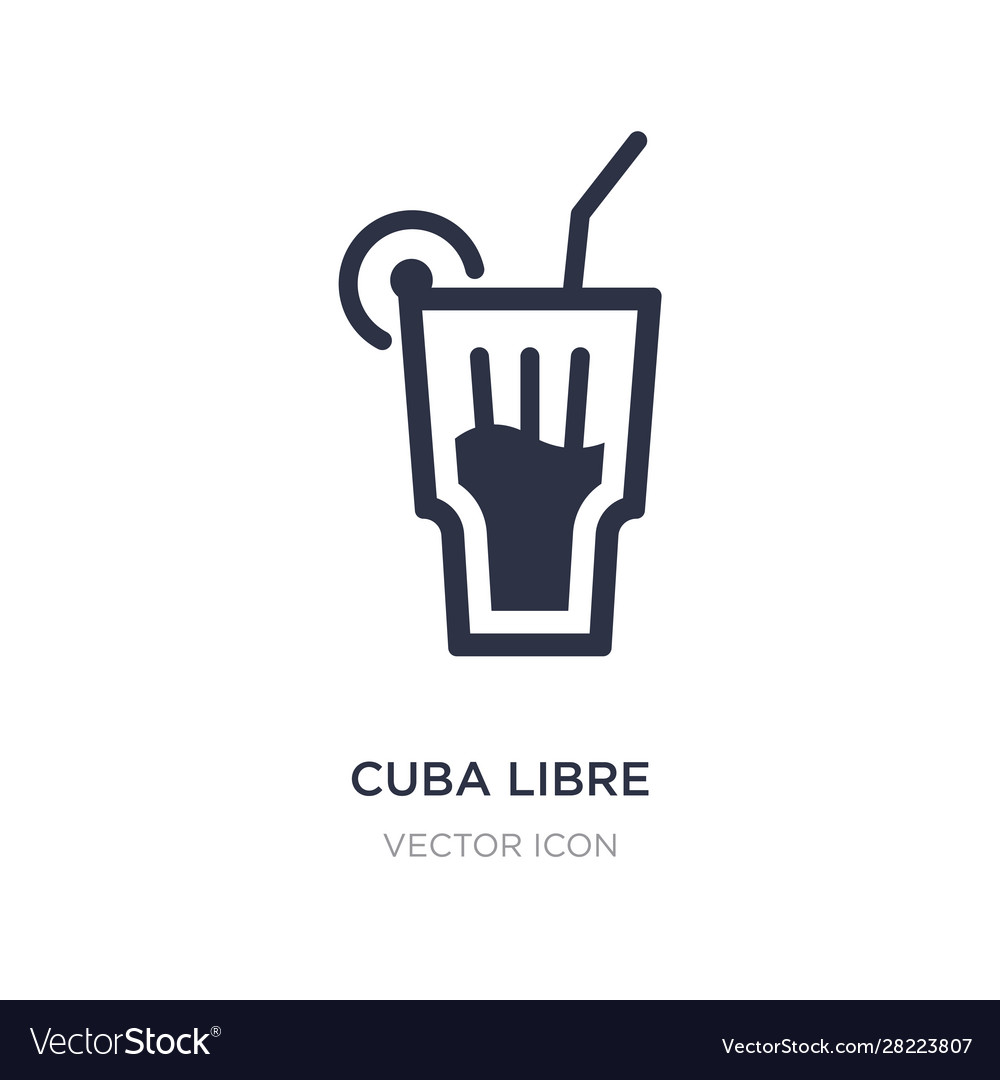 Cuba libre icon on white background simple