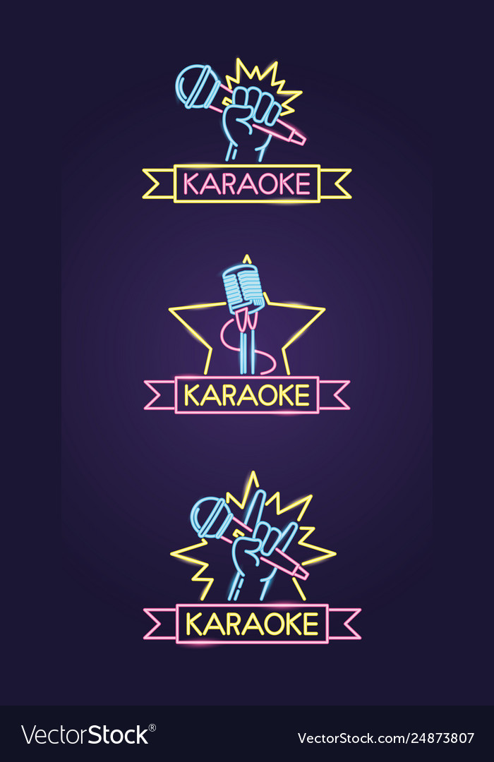 Karaoke neon style