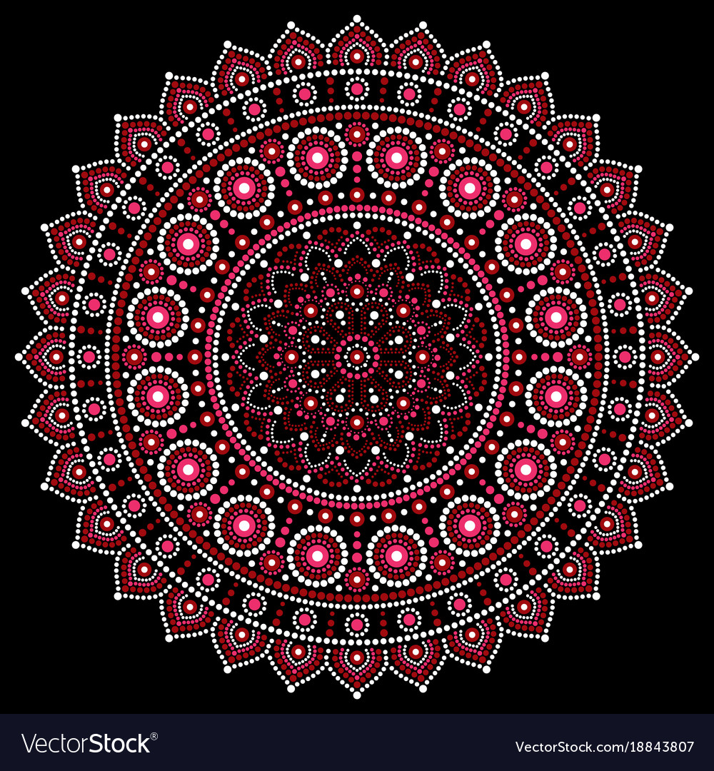 Download Mandala design aboriginal dot painting s Vector Image