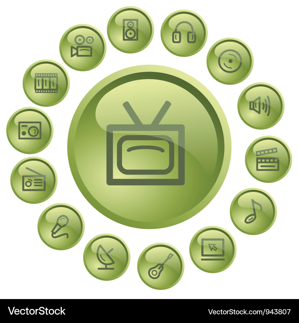 Multimedia buttons Royalty Free Vector Image - VectorStock