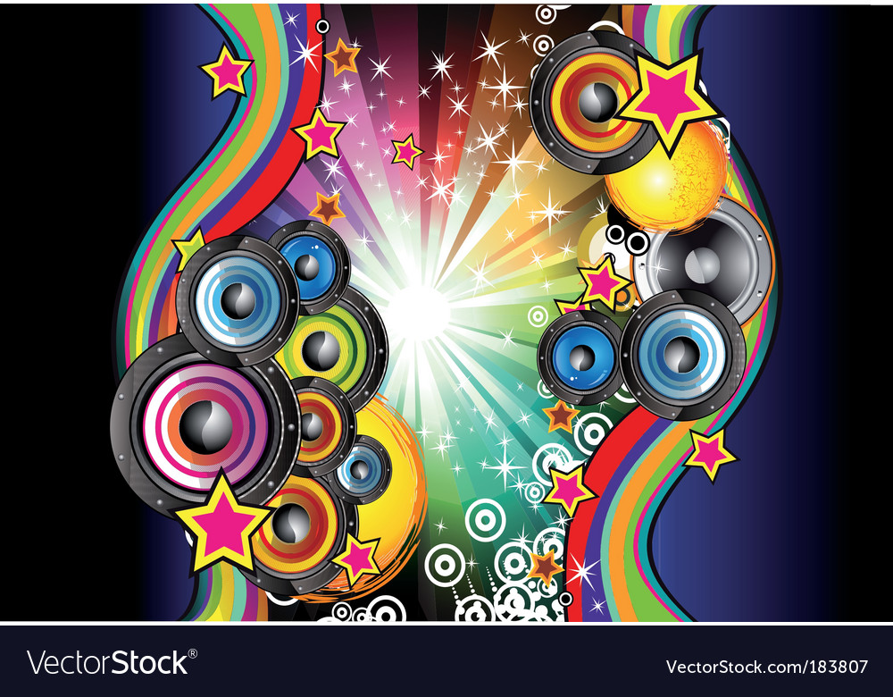 Music background for disco flyers Royalty Free Vector Image