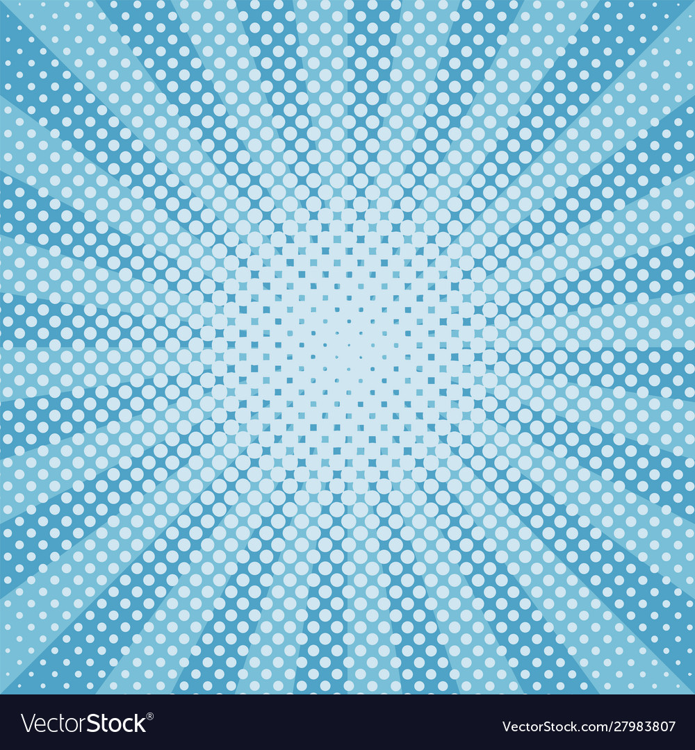 Winter snow round sunburst halftone blue pattern