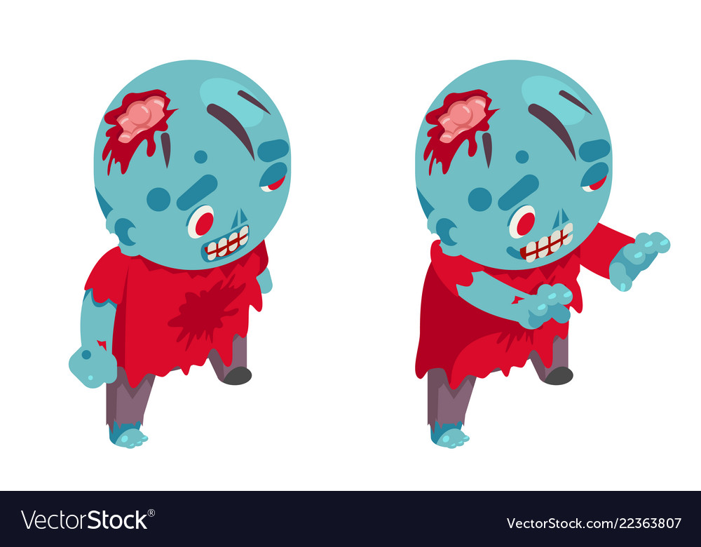 Zombie isometric boy costume halloween children