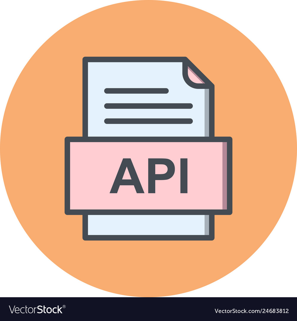 Api file document icon Royalty Free Vector Image