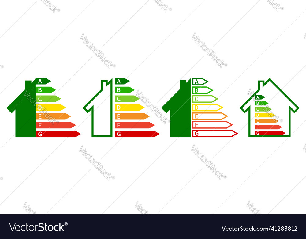 Energy Class Of House Certificate Epc Badge Vector Image 7587