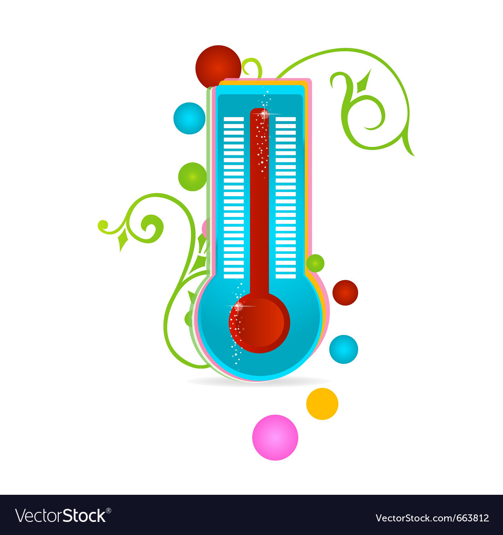 Medical thermometer sign isolated