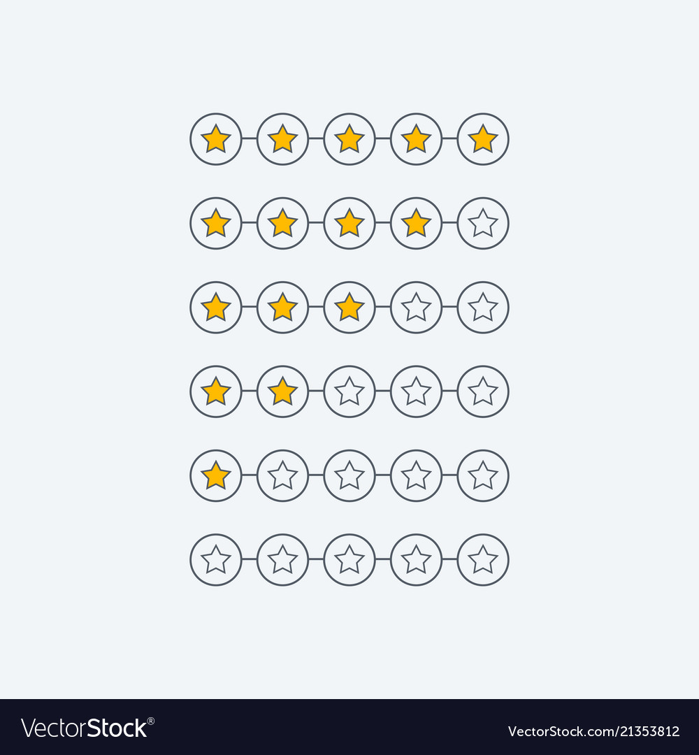 Minimal star rating customer feedback symbol