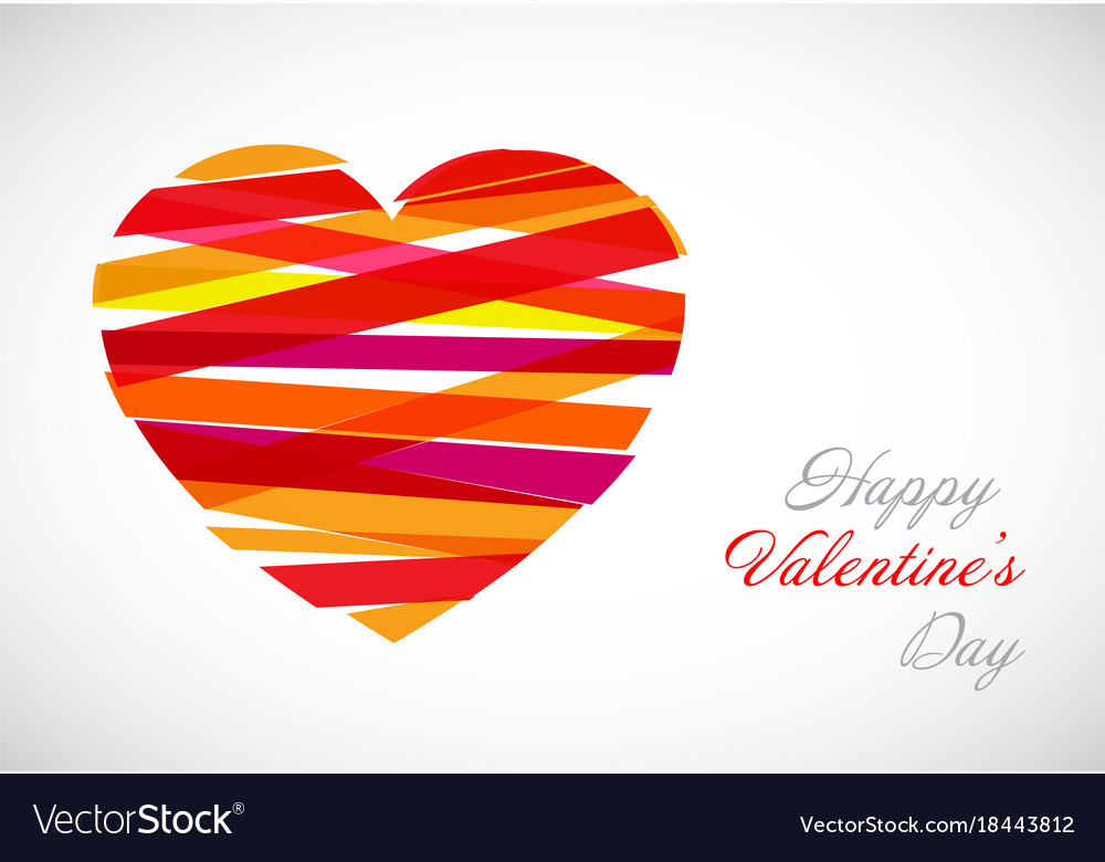 Valentine card template Royalty Free Vector Image