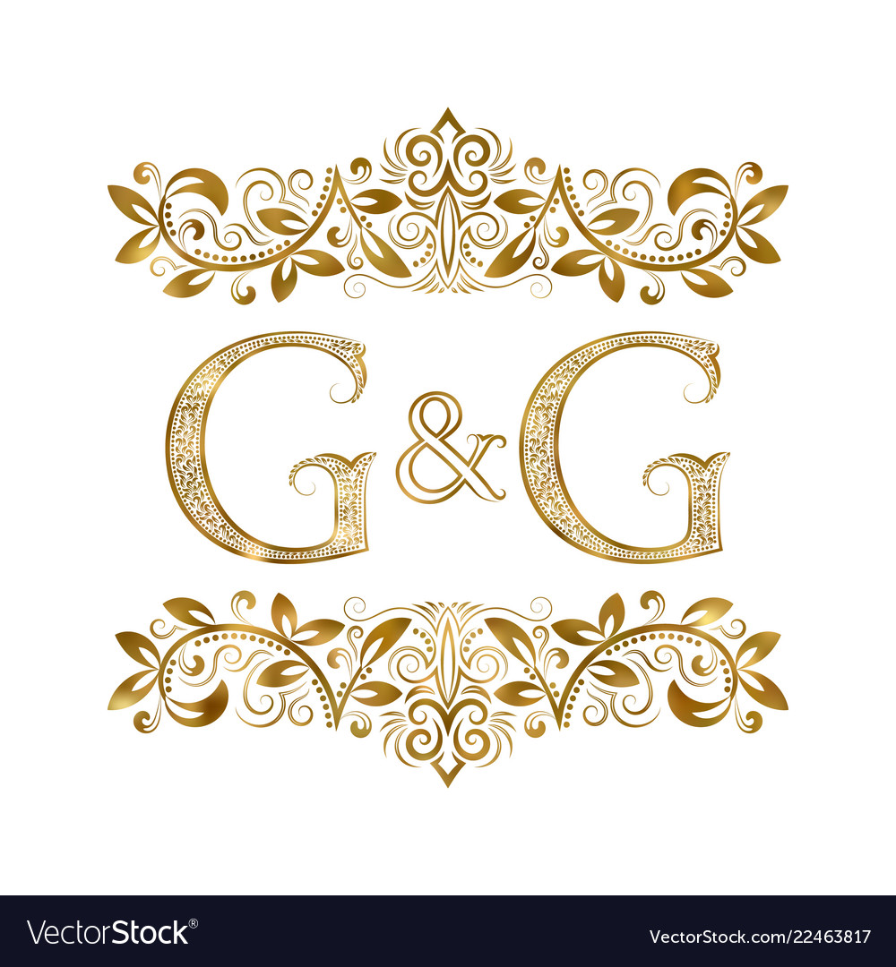 G and vintage initials logo symbol Royalty Free Vector Image