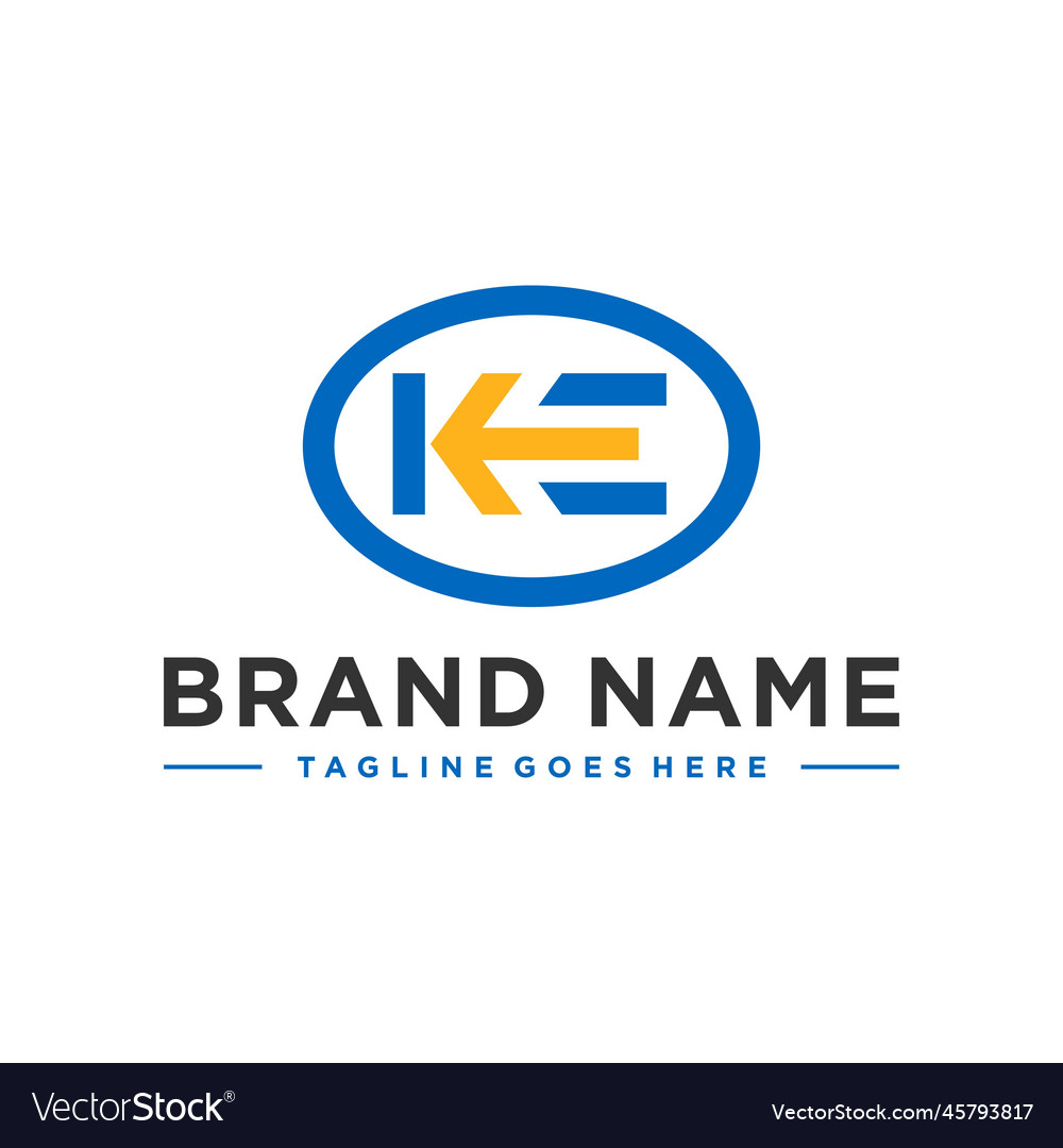 Industrial business logo with letter ke