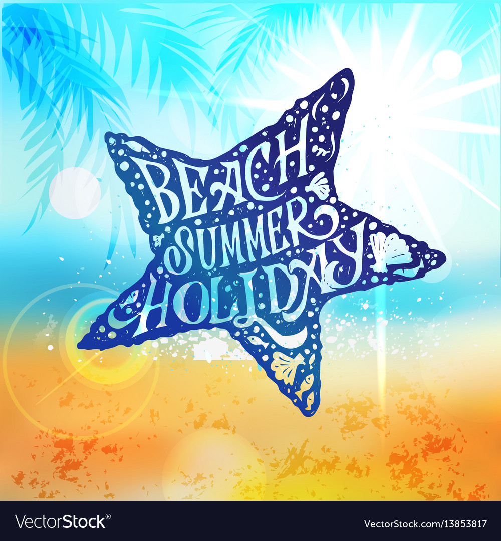 Let the sunshine in summer beach poster