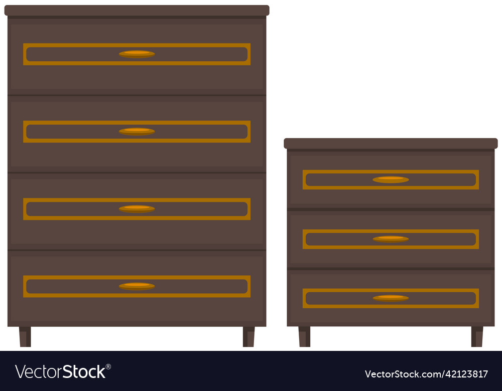 Holz commode Nachttisch Brust von Schubladen