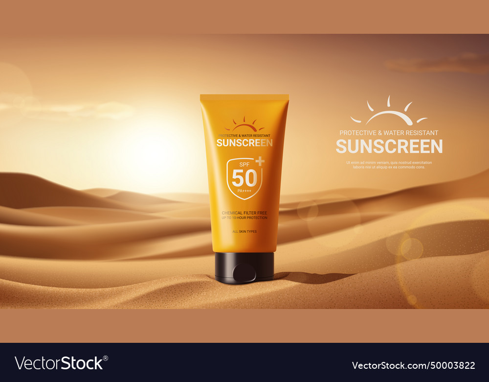 Ad banner for promotion sunscreen